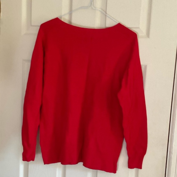 Red Knit Crewneck Sweater - Picture 2 of 3